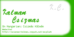kalman csizmas business card