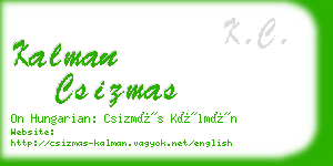 kalman csizmas business card